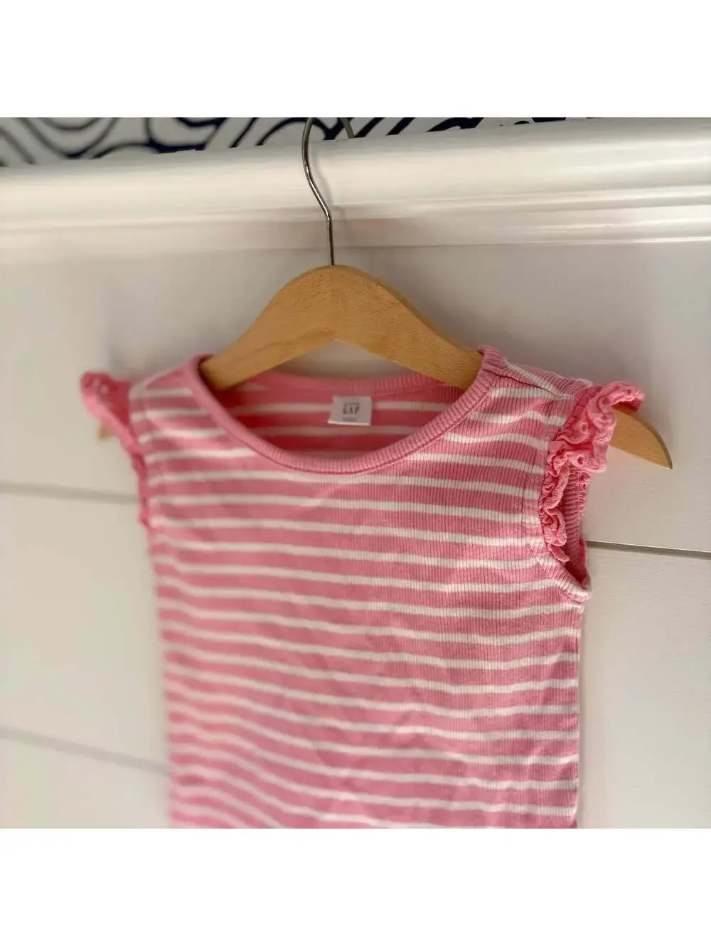 baby gap pink striped tank